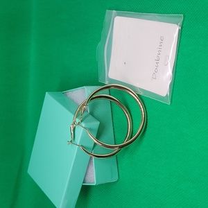 NWT Goldtone hoops
